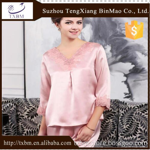100% silk pajama , neck with less